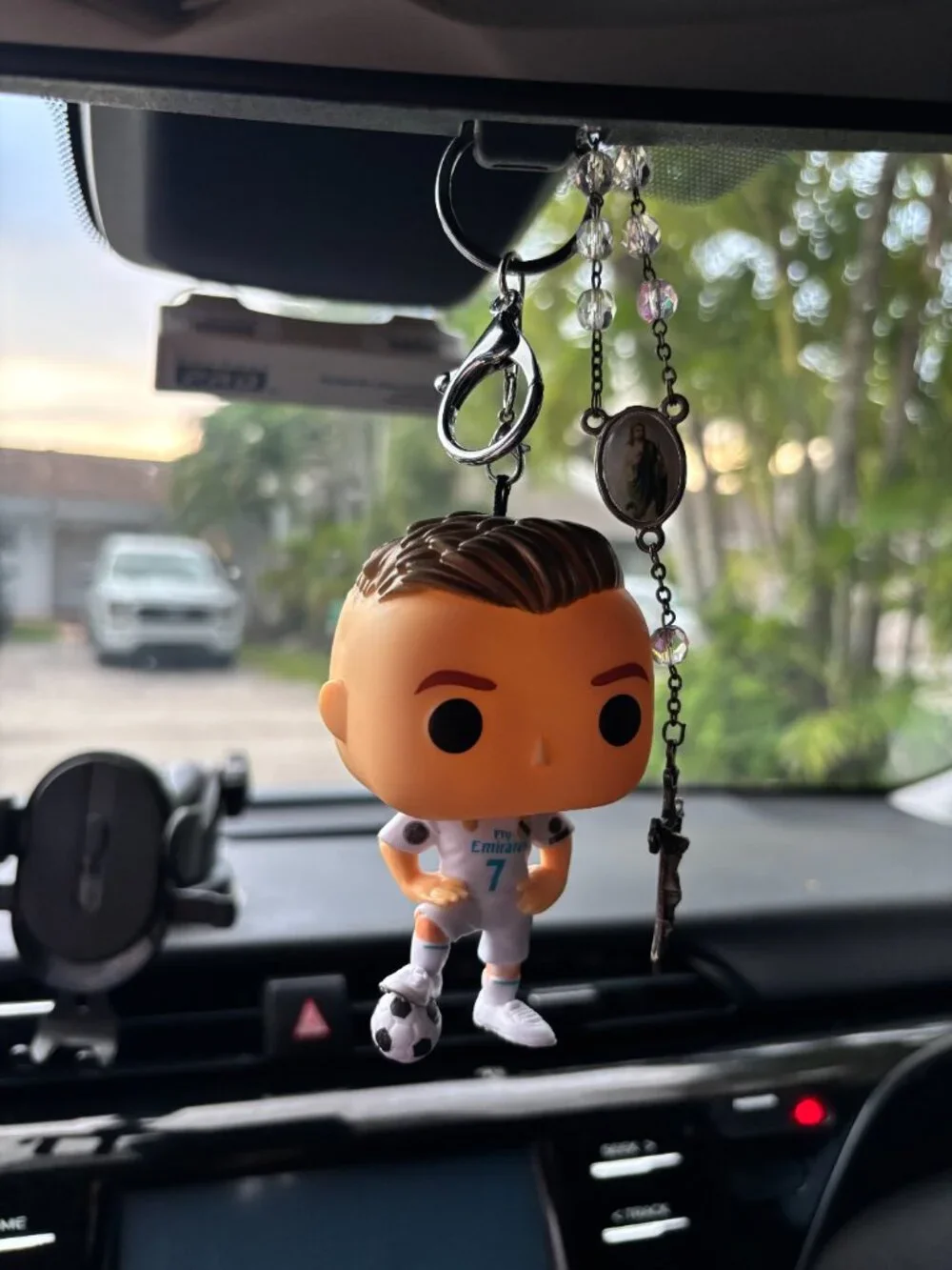 Ronaldo Car Mirror Charm, Keychain & Backpack Charm | Choose a color